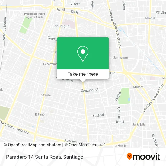 Paradero 14 Santa Rosa map