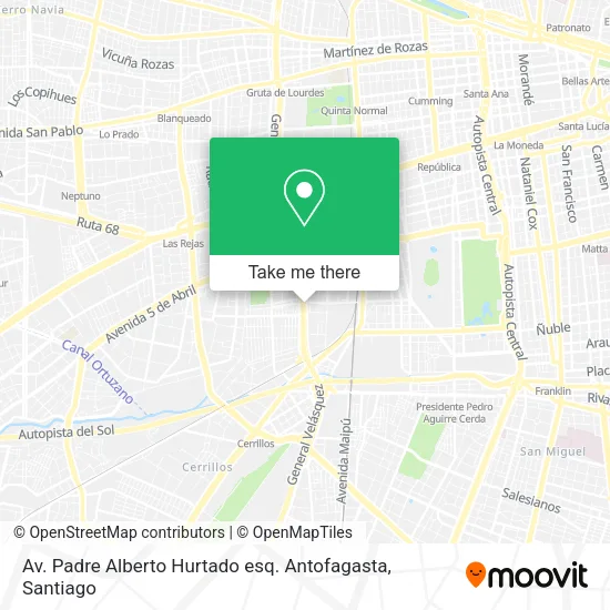 Av. Padre Alberto Hurtado esq. Antofagasta map