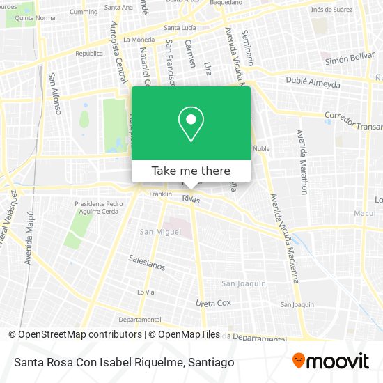 Santa Rosa Con Isabel Riquelme map