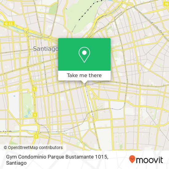 Mapa de Gym Condominio Parque Bustamante 1015