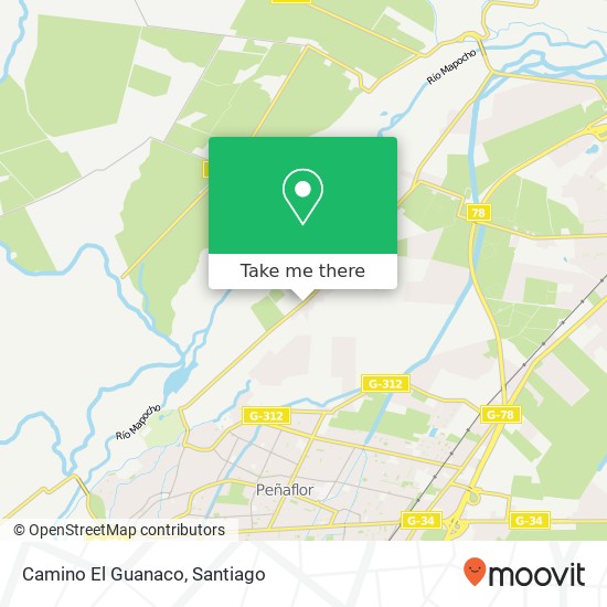 Camino El Guanaco map