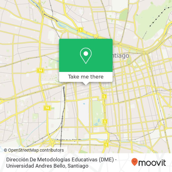 Mapa de Dirección De Metodologías Educativas (DME) - Universidad Andres Bello