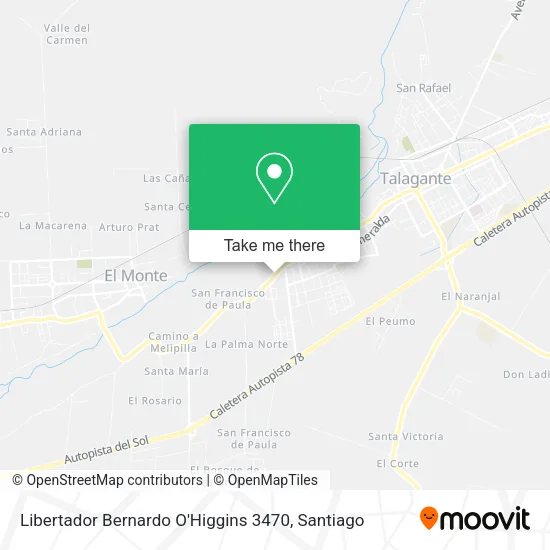 Libertador Bernardo O'Higgins 3470 map