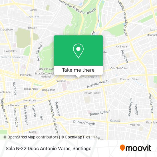 Sala N-22 Duoc Antonio Varas map