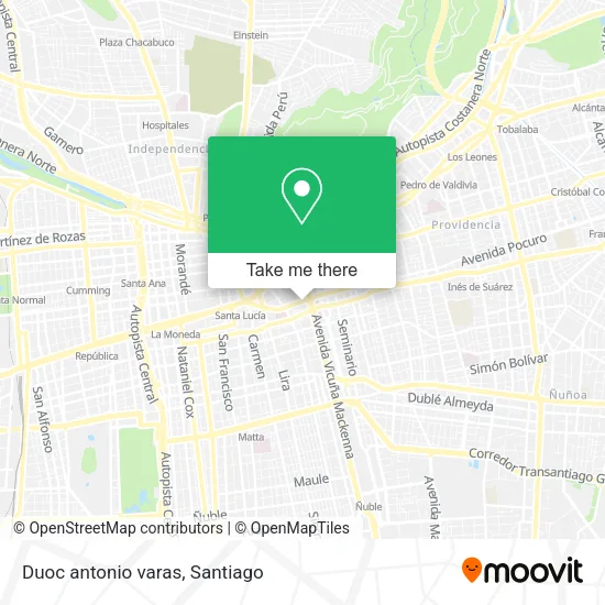 Duoc antonio varas map