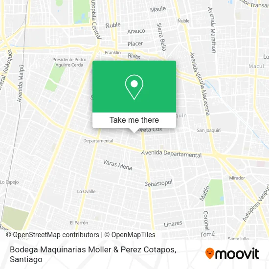 Bodega Maquinarias Moller & Perez Cotapos map