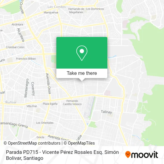 Parada PD715 - Vicente Pérez Rosales Esq. Simón Bolivar map