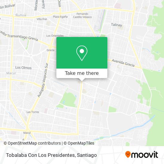 Tobalaba Con Los Presidentes map