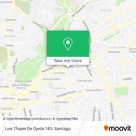 Luis Thayer De Ojeda 183 map