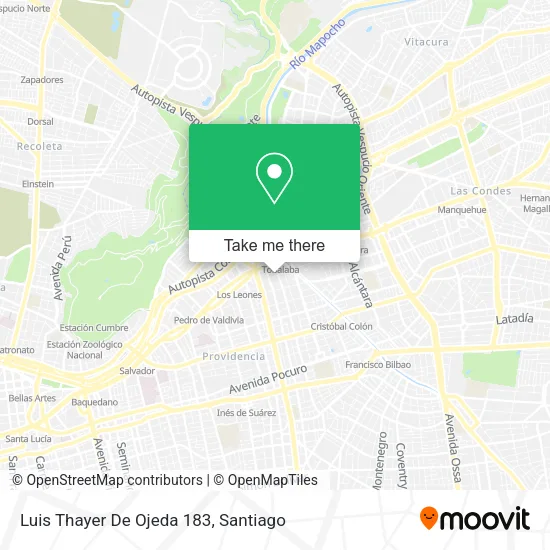 Luis Thayer De Ojeda 183 map