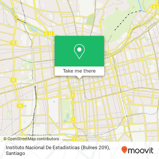 Instituto Nacional De Estadisticas (Bulnes 209) map