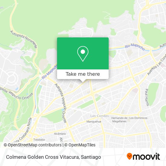 Colmena Golden Cross Vitacura map