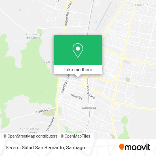 Seremi Salud San Bernardo map