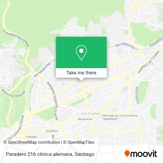 Paradero 216 clínica alemana map