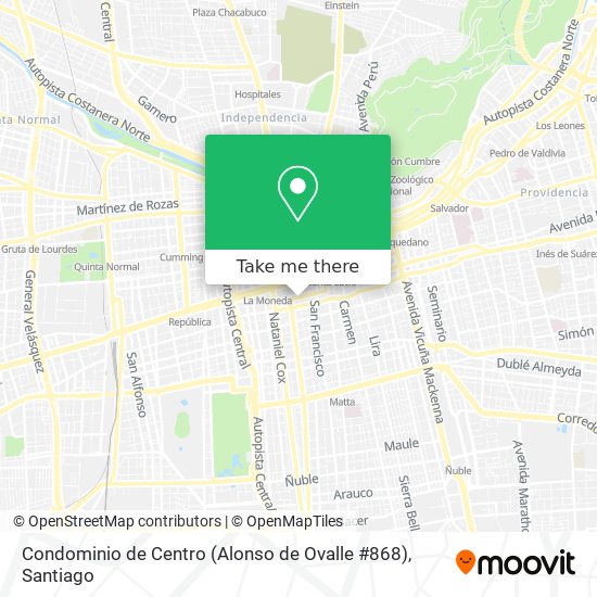 Condominio de Centro (Alonso de Ovalle #868) map