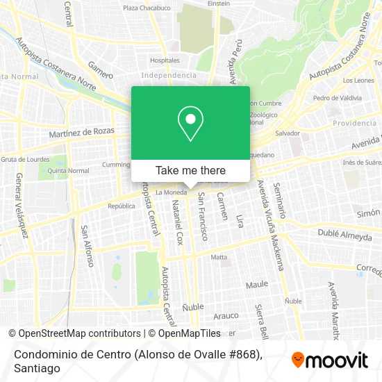 Condominio de Centro (Alonso de Ovalle #868) map