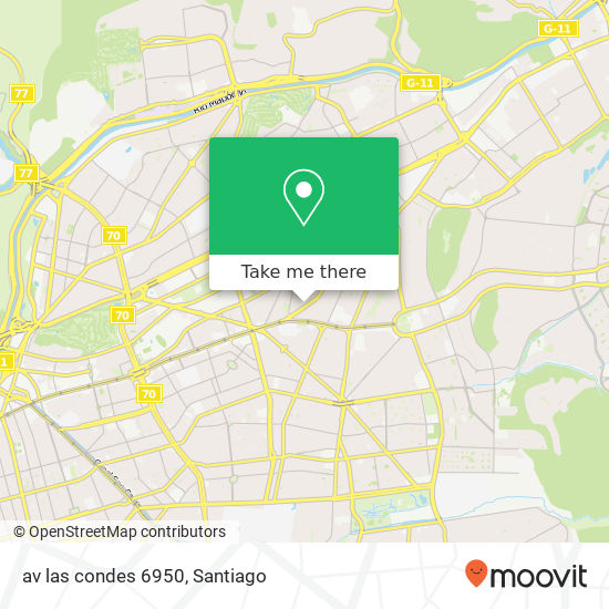 Mapa de av las condes 6950