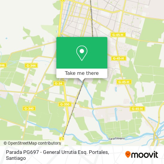 Parada PG697 - General Urrutia Esq. Portales map