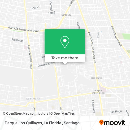 Parque Los Quillayes, La Florida. map