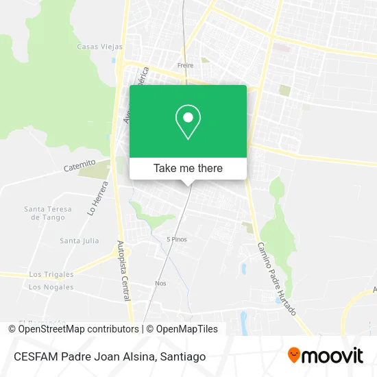 Mapa de CESFAM Padre Joan Alsina