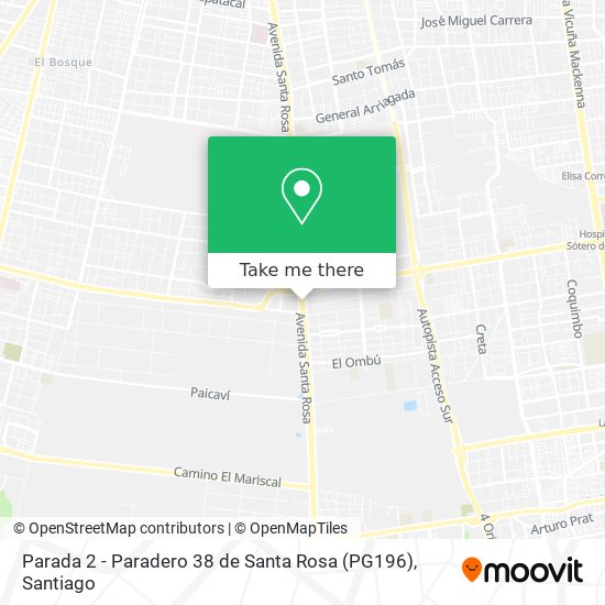 Mapa de Parada 2 - Paradero 38 de Santa Rosa (PG196)