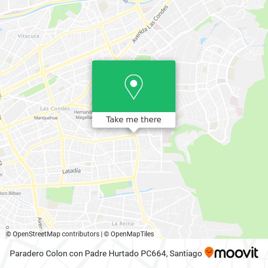 Paradero Colon con Padre Hurtado PC664 map