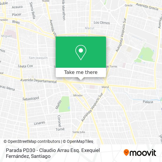 Parada PD30 - Claudio Arrau Esq. Exequiel Fernández map