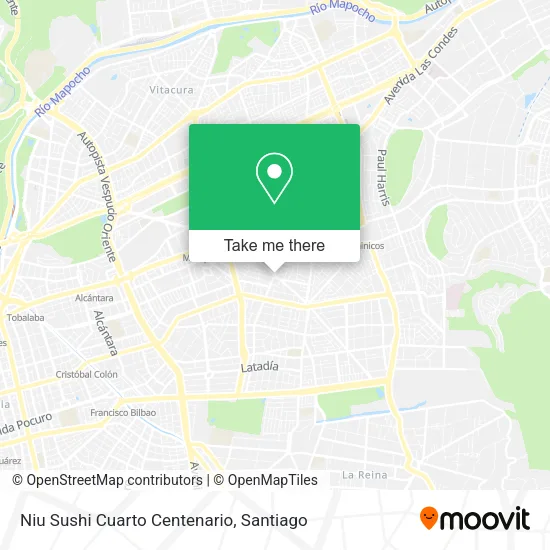 Niu Sushi Cuarto Centenario map