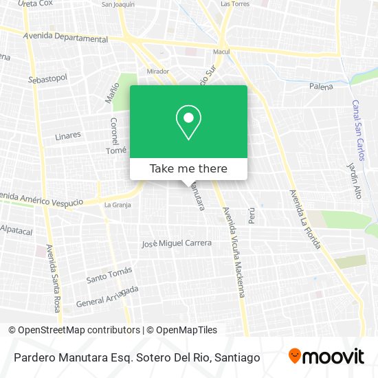 Pardero Manutara Esq. Sotero Del Rio map