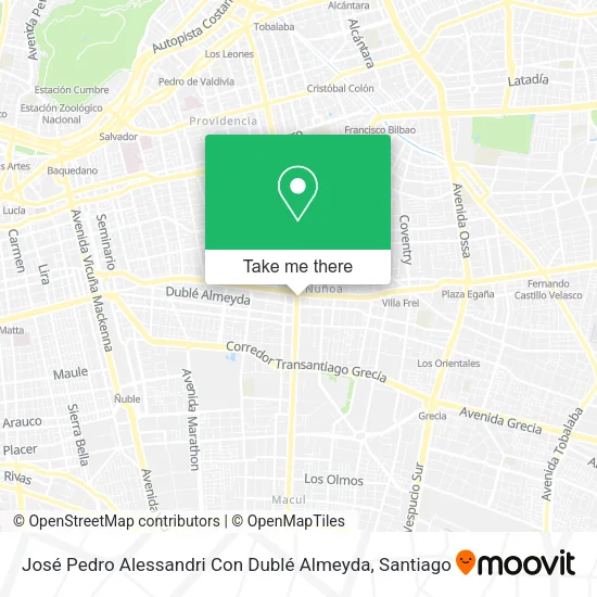 José Pedro Alessandri Con Dublé Almeyda map