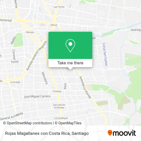 Rojas Magallanes con Costa Rica map