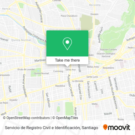 Servicio de Registro Civil e Identificación map