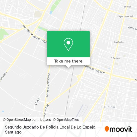 Segundo Juzgado De Policia Local De Lo Espejo map