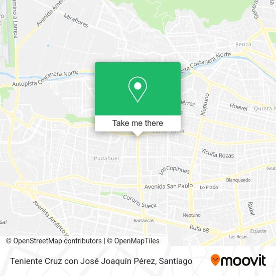 Teniente Cruz con José Joaquín Pérez map