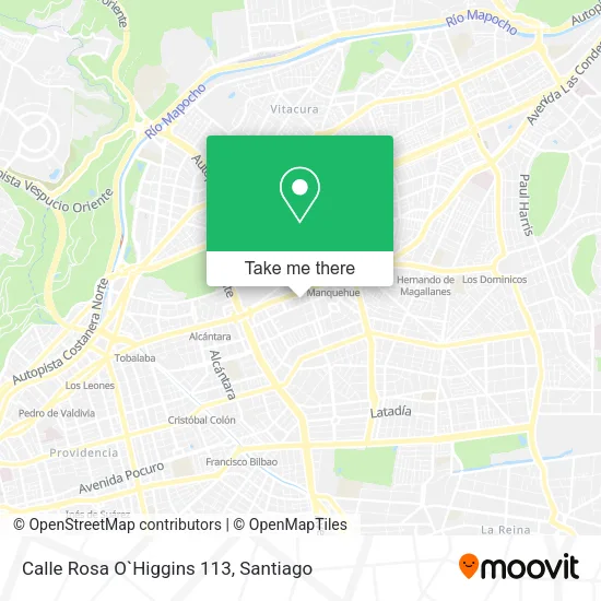 Calle Rosa O`Higgins 113 map