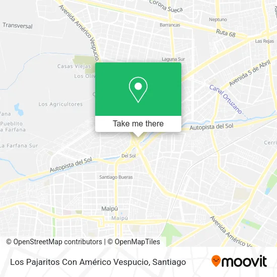 Los Pajaritos Con Américo Vespucio map