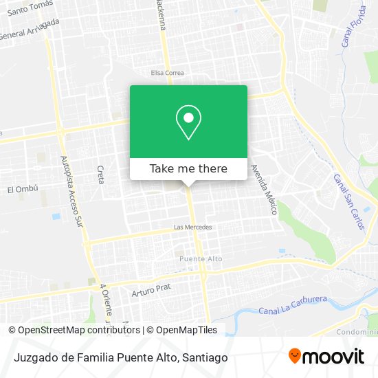 Juzgado de Familia Puente Alto map