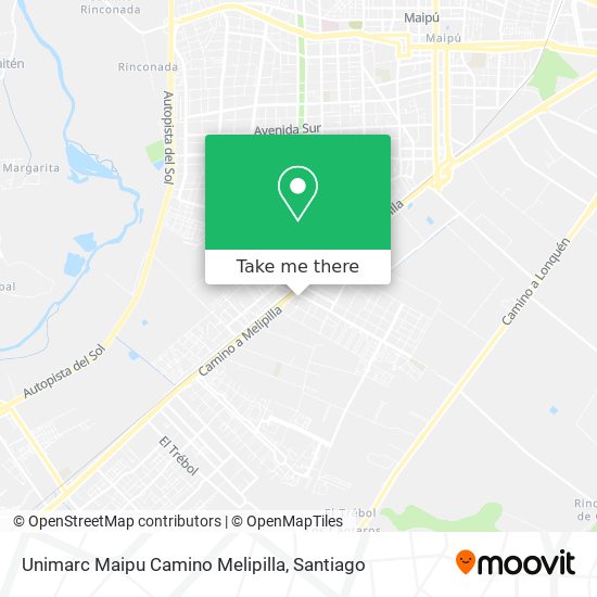 Unimarc Maipu Camino Melipilla map