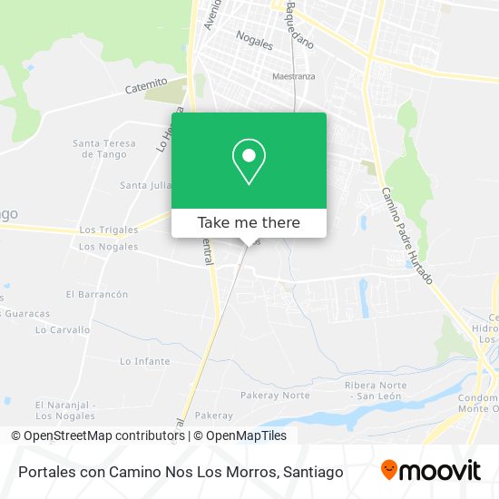 Portales con Camino Nos Los Morros map