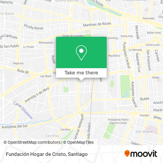 Fundación Hogar de Cristo map