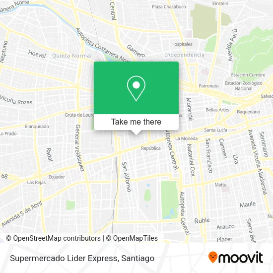 Supermercado Lider Express map