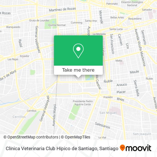 Clínica Veterinaria Club Hípico de Santiago map