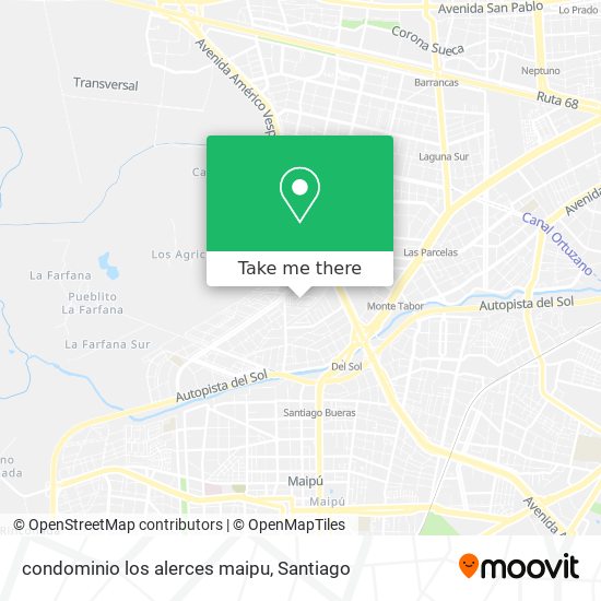 condominio los alerces maipu map