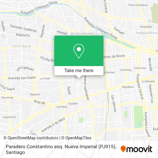 Paradero Constantino esq. Nueva Imperial (PJ915) map