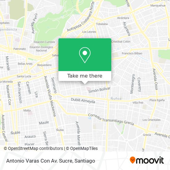 Antonio Varas Con Av. Sucre map