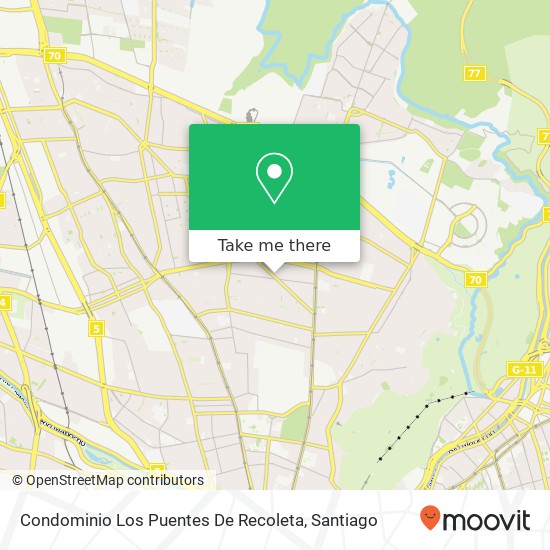Condominio Los Puentes De Recoleta map