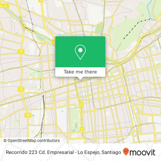 Recorrido 223 Cd. Empresarial - Lo Espejo map