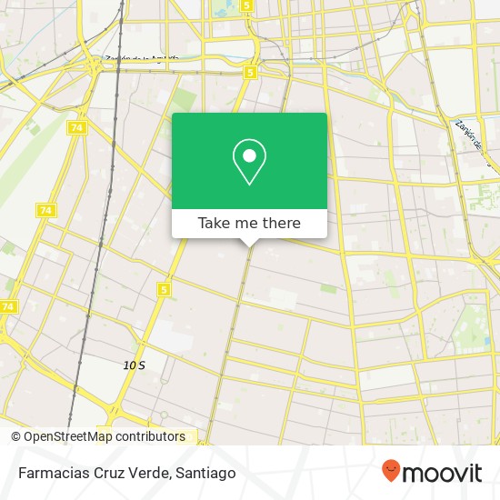 Farmacias Cruz Verde map