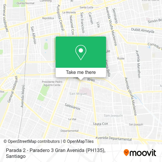 Parada 2 - Paradero 3 Gran Avenida (PH135) map