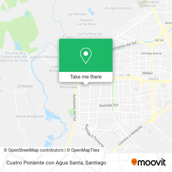 Cuatro Poniente con Agua Santa map